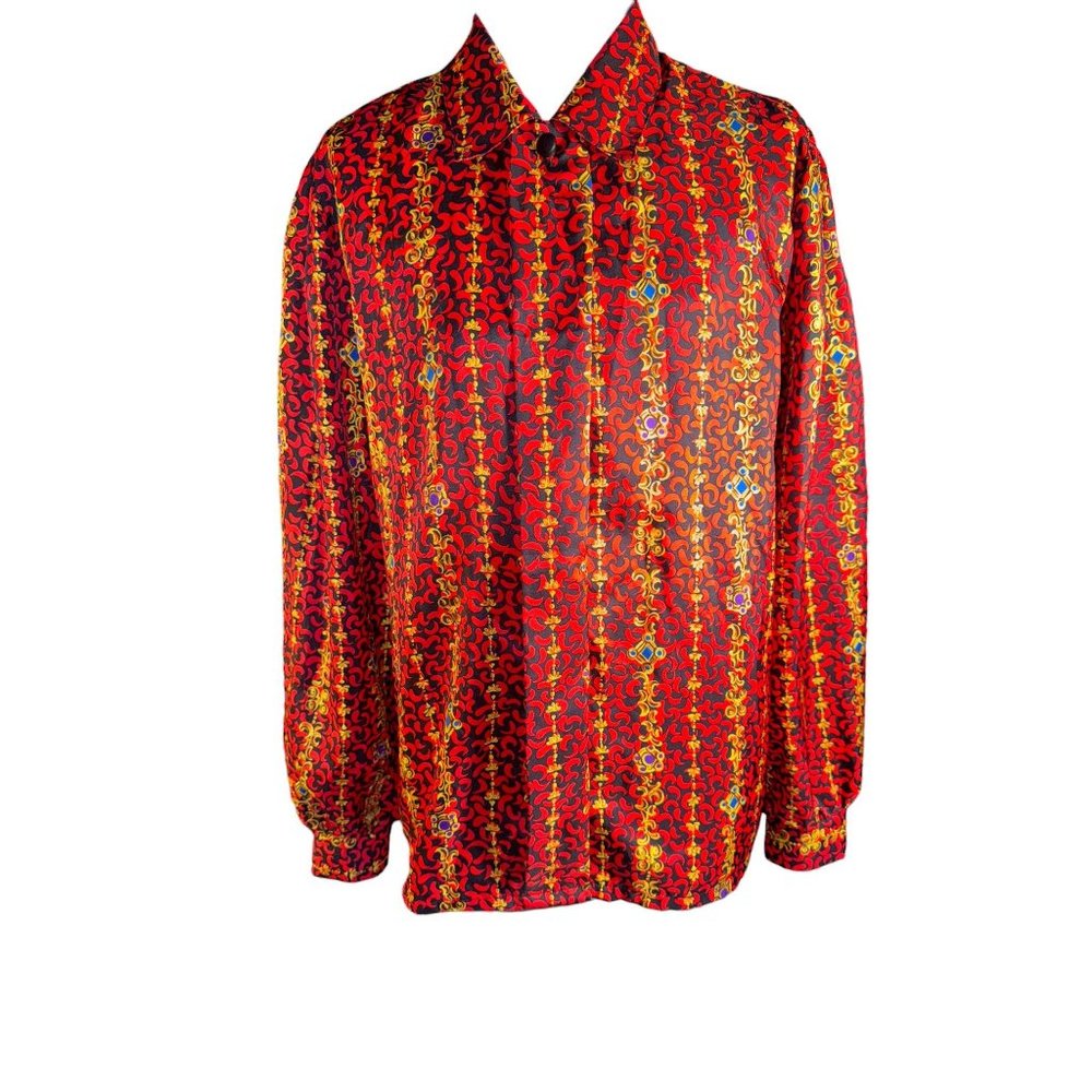 Alicia Button Down Blouse Vintage Women Size 12